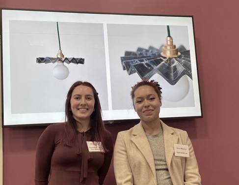 Photo of two interns: Abi Saunders and Venus Maynard