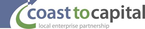 Graphic logo with the words: Coast to Capital local enterprise partnership