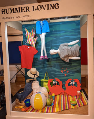 Beach themed display 'Summer Loving' by Madeleine Lock