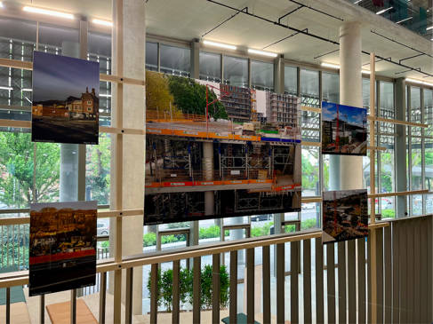 Big Build Stories exhibition photo of construction stages showcase