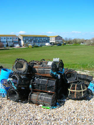 Crab and Lobster Baskets at Selsey, West Sussex - picture Simon Carey under Creative Commons