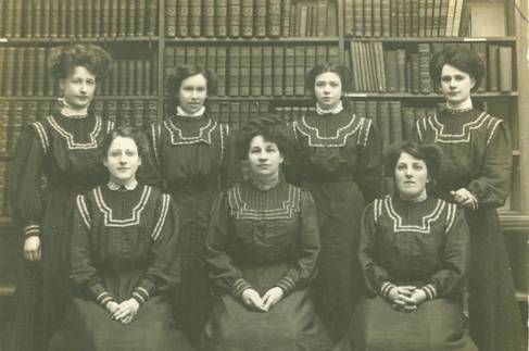 Staff in Worthing Library just before the First World War
