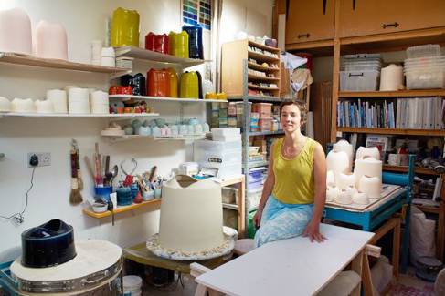 Tanya Gomez in her studio