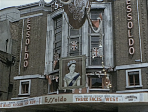 The old Essoldo Cinema in Brighton dressed up for the late Queen's Coronation in 1953 - image courtesy of University of Brighton Screen Archive South East