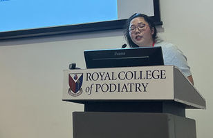 Dao Tunprasert speaking at Royal College of Podiatry Conference 2021
