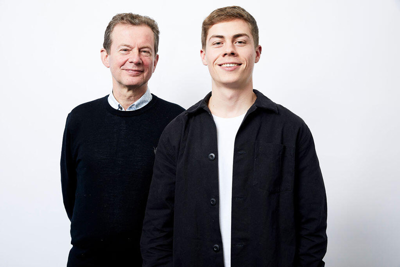 Liam Murphy - right - with his father and Stix co-founder John