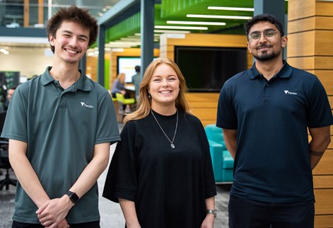 Scholarship winners: Jazer Barclay, Jasmine Montgomery and Karan Vani