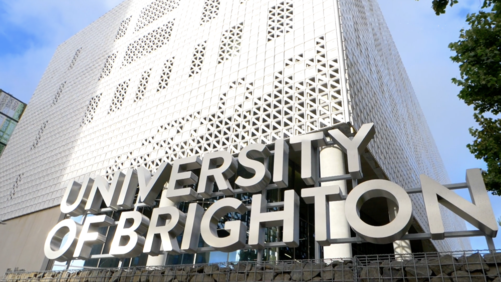 University of Brighton signage outside Elm House