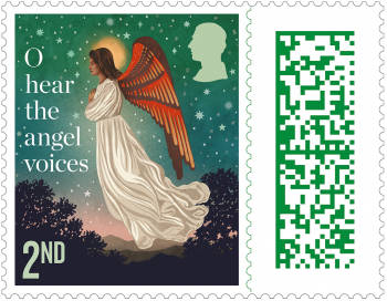 2nd Class Christmas postal stamp, copyright The Royal Mail Ltd 2023 illustrated by Tom Duxbury