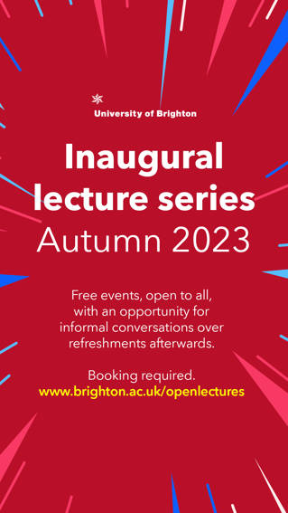 Inaugural lecture series Autumn 2023 advert