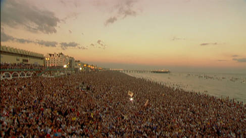 The crowd on Brighton Beach