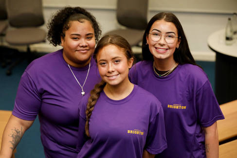 Student helpers at Rethinking travel, tourism and events