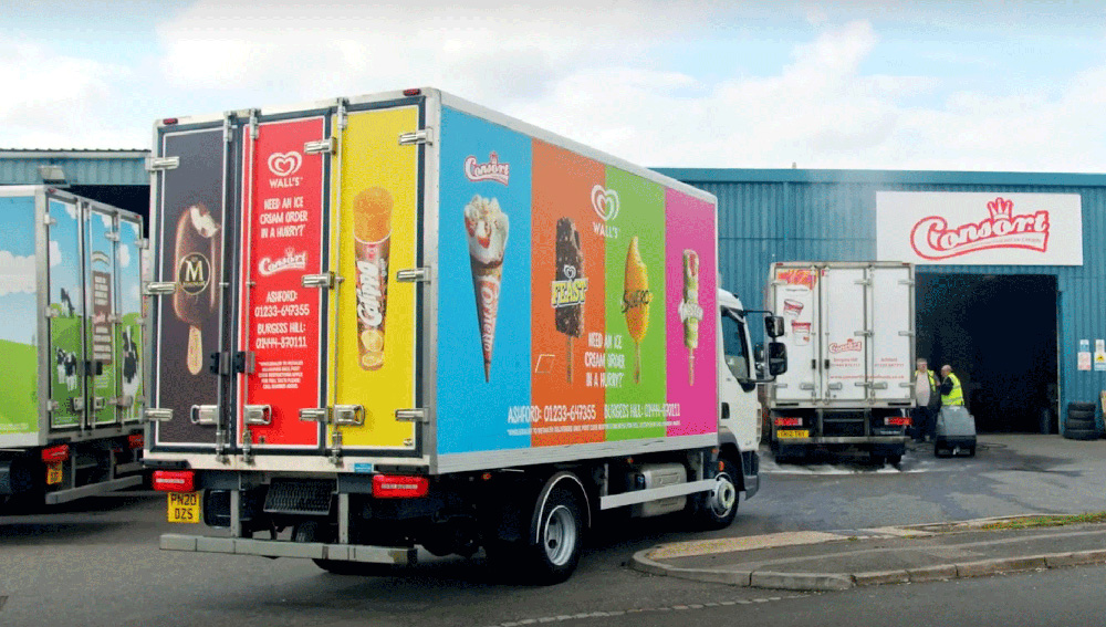 Consort ice cream van and factory