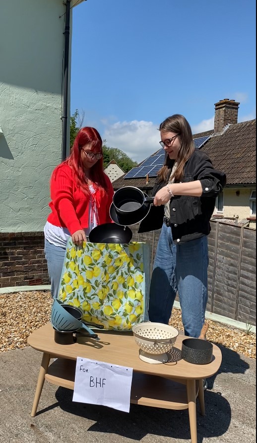 Brighton Reuse team with donated items