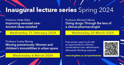 Inaugural lecture series Spring 2024 details