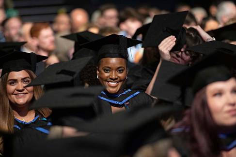 Students at graduation