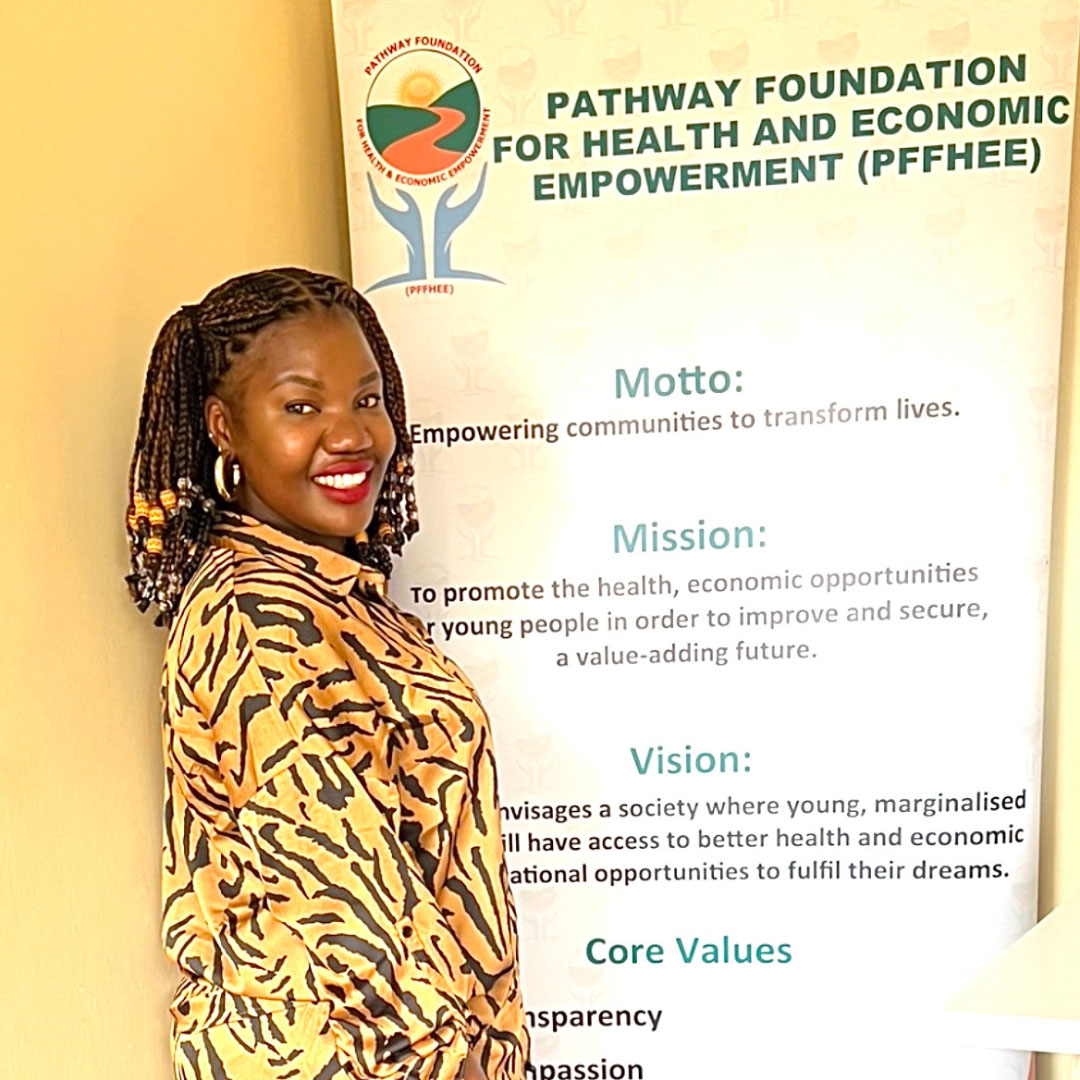 Caroline Mukebezi giving a presentation