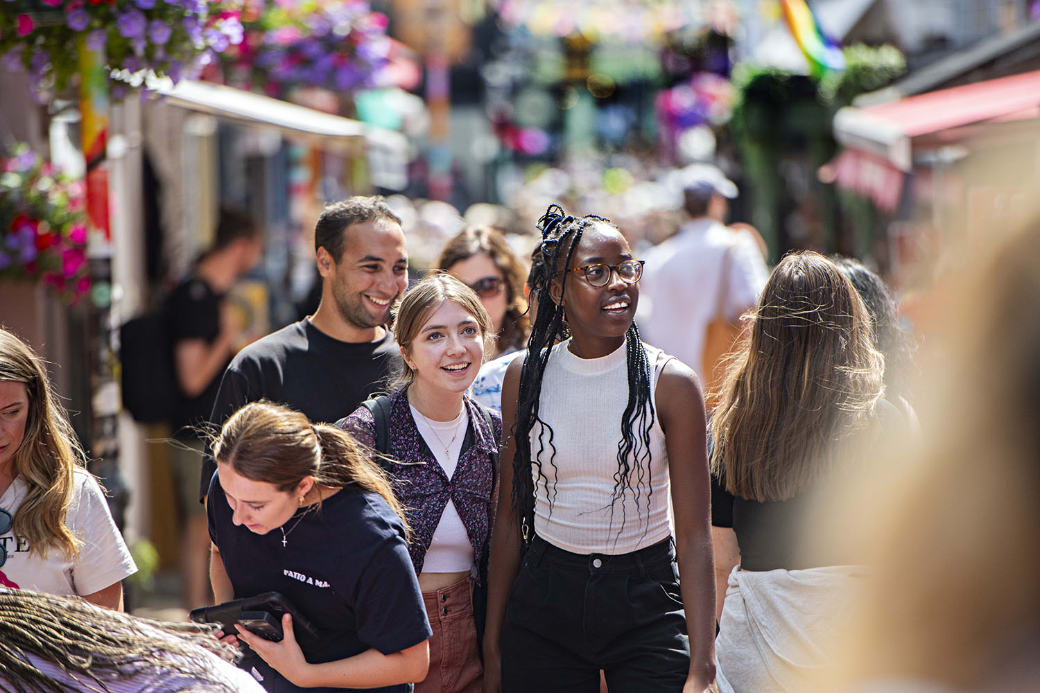 International students in town