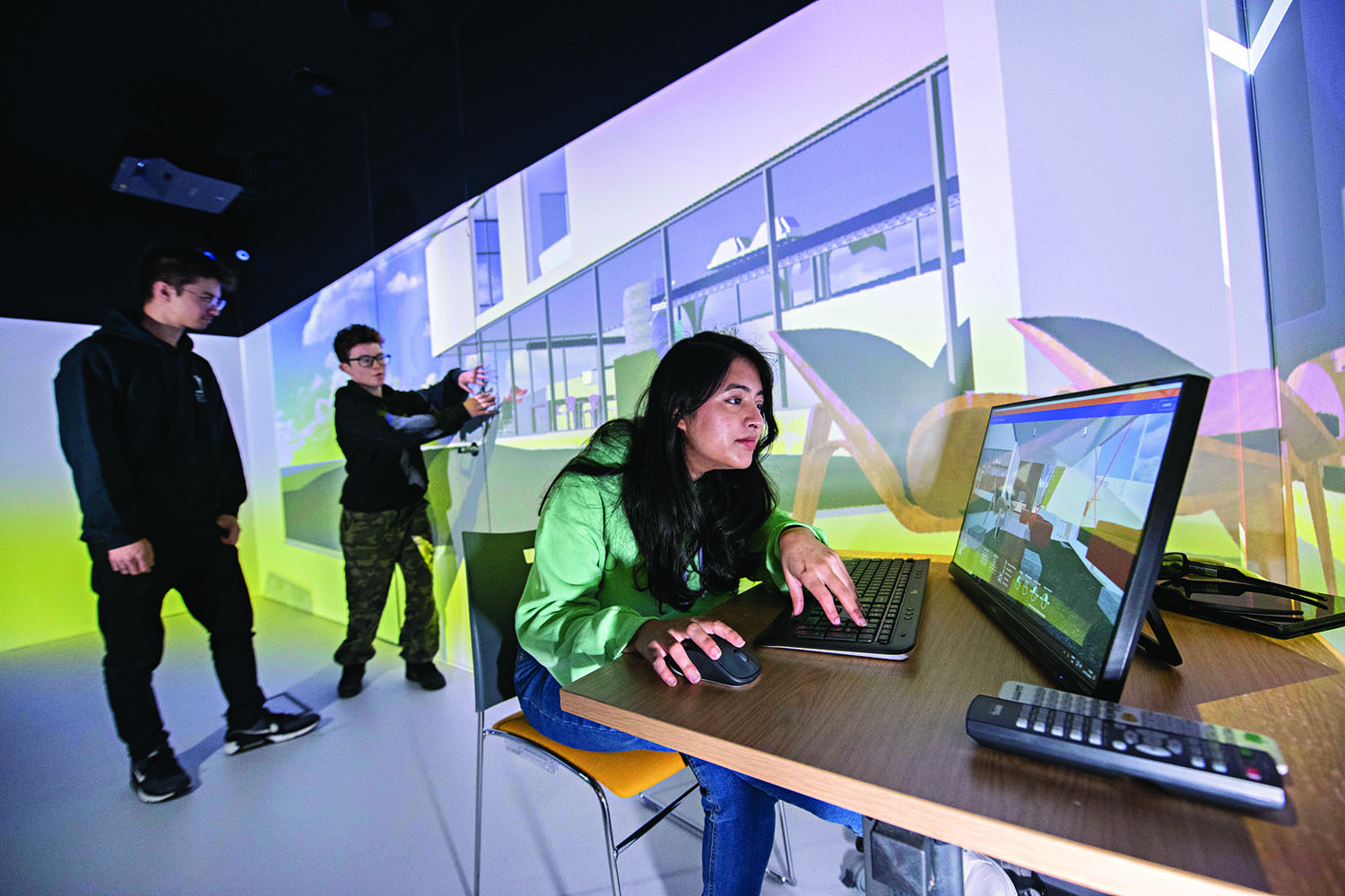 Students using Igloo space