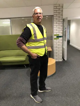 Andrew Lloyd helping with Moving in Day 2022