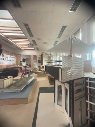 Model structures setup at Architecture and Design Show
