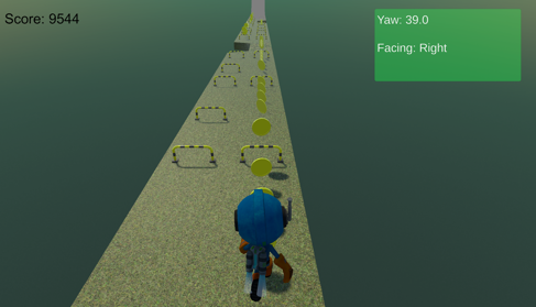 Screenshot of character running in a computer game