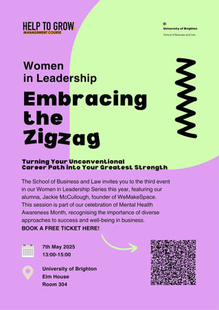 Embrace the Zigzag event poster