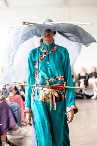 Model on the runway