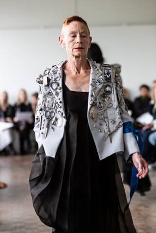 Model on the runway