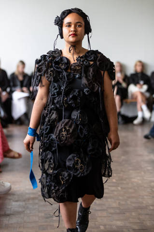 Model on the runway