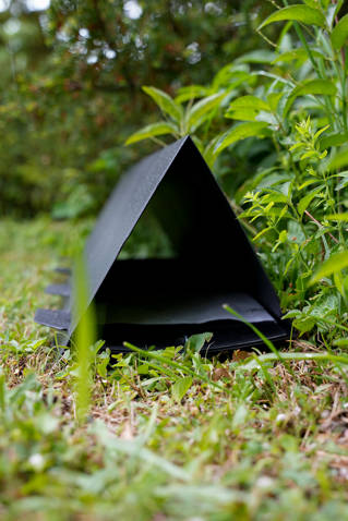 Hedgehog tunnel in the grass 
