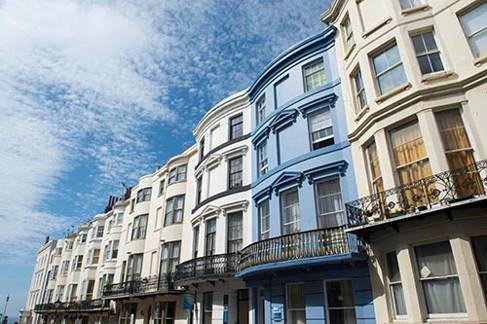 Row of houses in Brighton