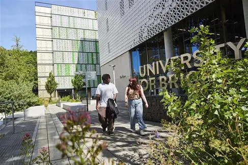 Students walking externally to Elm House