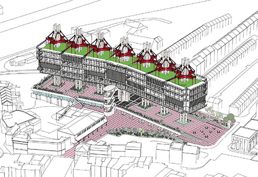 Image of reimagined Newhaven-Dieppe buildings