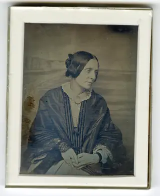 A portrait of William Constable’s niece, Eliza Constable, with a backdrop of chalk cliffs