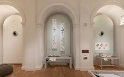 Art on display on gallery walls
