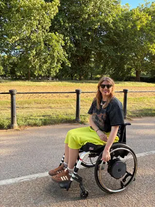 Charlene in a wheelchair resized