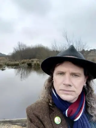 Craig Jordan Baker takes a selfie in the New Forest