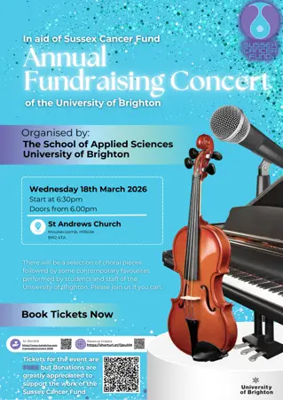 Fundraising concert 2026 for Sussex Cancer Fund poster