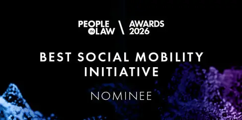 Graphic reading 'Best Social Mobility Award nominee'