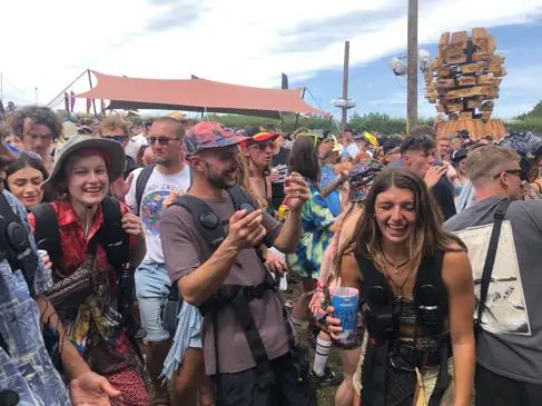 Haptic vests at Deaf Rave Boomtown set