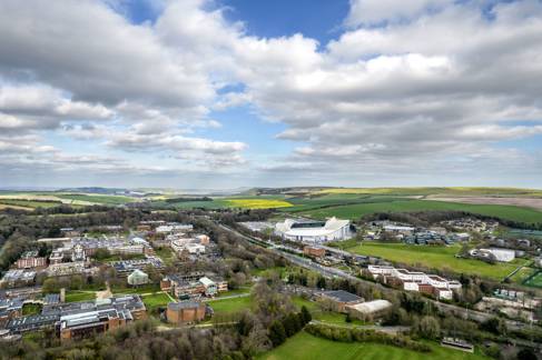 University of Brighton Falmer campus, aerial shot