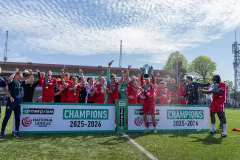 Worthing football team winning the league