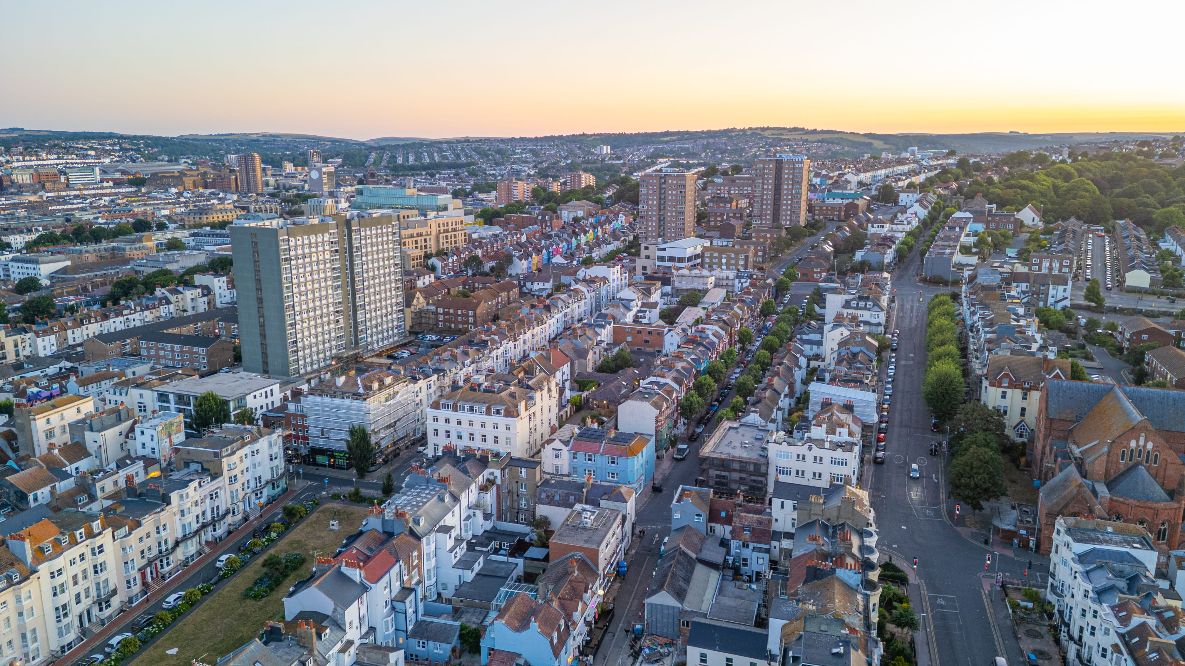 Aeriel view of Brighton Houses