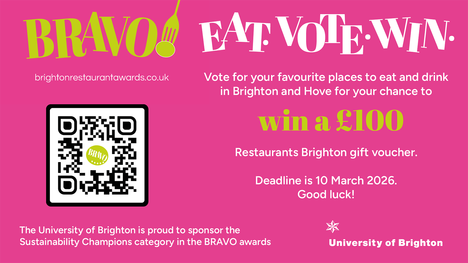 Advert for BRAVO awards