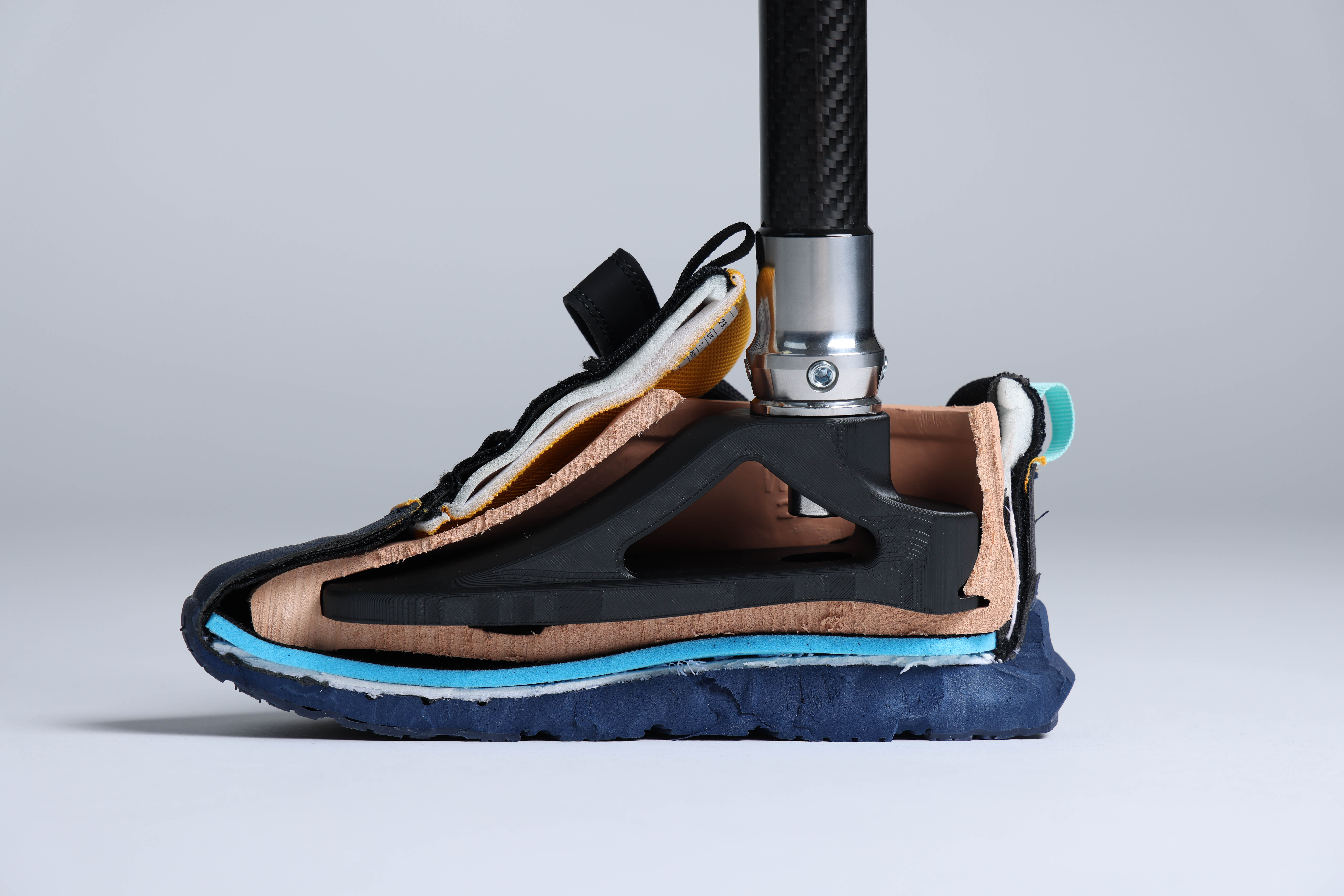 Portrait of 3d printed prosthetic foot