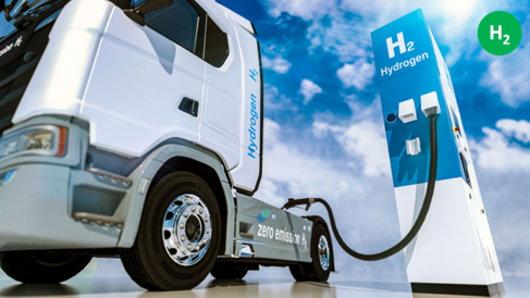 Hydrogen fuel cell truck