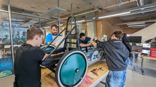 Working on an f24 car