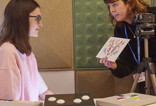 Student and lecturer undergoing psychological training