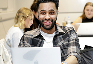 A student in a lecture